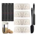 Sourdough Jar Replacement Set with Fabric Cover, Thermometer Strips, 2 Spatulas, Fits 24 oz Sourdough Jars