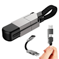 Miniatyrbild 1 av 7: Bärbar 60W Multi-Laddningskabel, 4-i-1 USB Multi-Laddningskabel för Snabbladdning, USB A/C till USB C/IP-kontakt