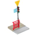 Miniature trafiklampe harpiksdekoration til diorama 2 stk. sæt