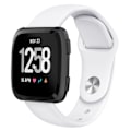 Pikkukuva 2 / 3: Silikoniranneke Fitbit Versa/Versa 2/Versa Lite - Valkoinen Valkoinen White Vit