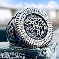 Pikkukuva 1 / 4: Ring - Norse Mythology - Fenrir with runes #7