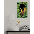 Miniatyrbillede 2 af 2: Jungle med tukaner MultiColor 50x70 cm