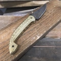 Miniatyrbild 4 av 4: Handgjord kniv - unik och vacker damscus fällkniv / jaktkniv Vit