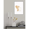 Miniatyrbild 2 av 2: White Gold Elephants 2 MultiColor 30x40 cm