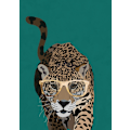 Miniatyrbillede 1 af 2: Curious Green Leopard MultiColor 21x30 cm
