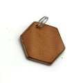 Miniatyrbillede 2 af 2: Handmade pendant with Blank design made of swedish leather
