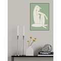 Miniatyrbillede 1 af 2: Figur Matisse Style Grøn MultiColor 21x30 cm