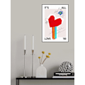 Pikkukuva 1 / 2: It's All Love '69 Heart Greige MultiColor 30x40 cm