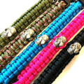 Pikkukuva 2 / 2: Paracord bracelet with cool scull - camo skogscamo