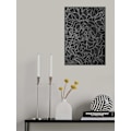 Pikkukuva 2 / 2: Abstract Black White Peony Line Art MultiColor 21x30 cm