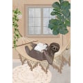 Miniatyrbild 1 av 2: Lazy Sloth In Hammock MultiColor 21x30 cm
