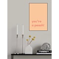Pikkukuva 1 / 2: You're Peach Text Poster MultiColor 30x40 cm