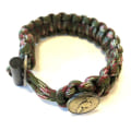 Miniatyrbillede 1 af 3: Cool Spartan Paracord Braclet with firesteel and striker skogscamo