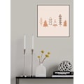Miniatyrbild 1 av 2: Winter Trees Illustration MultiColor 70x100 cm