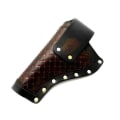 Miniatyrbilde 2 av 3: JJ Custom Works - Colt .45 Peacemaker Holster - Right - 2.25" - Brown - Basketweaved - Brass studs Right side - 2,25"