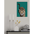 Miniatyrbillede 2 af 2: Curious Green Leopard MultiColor 21x30 cm