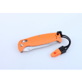 Pikkukuva 3 / 5: GANZO G7412 Plus Orange stonewashed with whistle - knife folding knife orange mönstrat handtag