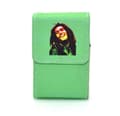 Belt cigarette case – green with laughing Bob Marley Multicolor