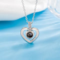 Miniatyrbilde 1 av 4: Projection necklace - Silver color with rhinestone