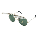 Pikkukuva 2 / 2: Round silver sunglasses with black lens and metalgrill triangles