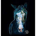 Miniatyrbillede 1 af 2: Blue Bashful Horse MultiColor 50x70 cm