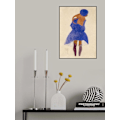 Miniatyrbild 1 av 2: Standing Girl, Back View 1908 MultiColor 21x30 cm