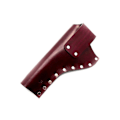 Miniatyrbilde 3 av 3: JJ Custom Works - Colt .45 Peacemaker Holster - Right - 4.75" - Mahogny - Plain - Nickel Studs Right side - 4,75"