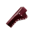 Pikkukuva 3 / 3: JJ Custom Works - Colt .45 Peacemaker Holster - Right - 4.75" - Mahogny - Plain - Nickel Studs Right side - 4,75"