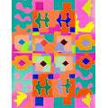 Miniatyrbild 1 av 2: Neon Peru Pattern MultiColor 21x30 cm