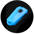 Miniatyrbillede 1 af 4: NITEYE by JETBeam - E0 - Ficklampa - mini key chain flashlight Light blue