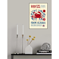 Miniatyrbillede 1 af 2: Crab Kitchen Print MultiColor 21x30 cm