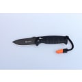 Miniatyrbilde 1 av 5: GANZO G7413p black stonewashed with whistle - knife folding knife svart mönstrat handtag