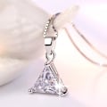Miniatyrbilde 3 av 4: Triangle necklace - silver color with rhinestone