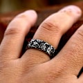 Miniatyrbilde 3 av 3: Ring - Nordic Mythology - Stone and runes #11