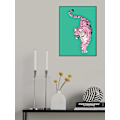 Miniatyrbillede 1 af 2: Tiger i lyseblå og grøn MultiColor 50x70 cm