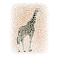 Miniatyrbillede 1 af 2: The Majestic Giraffe MultiColor 70x100 cm