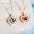 Pikkukuva 3 / 4: Projection necklace - Silver color with rhinestone