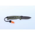 Miniatyrbillede 2 af 5: GANZO G7413 green stonewashed with whistle - knife folding knife grön