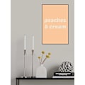 Miniatyrbild 1 av 2: Peaches Cream Text Poster MultiColor 50x70 cm