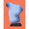 Miniatyrbild 2 av 2: Stone Sculpture In Soft Blue MultiColor 21x30 cm