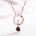 Miniatyrbilde 1 av 4: Projeksjonskjede - roségullfarget med rhinestones