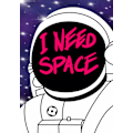 Miniatyrbillede 2 af 2: I Need Spece MultiColor 50x70 cm