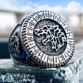 Miniatyrbillede 1 af 4: Ring - Norse Mythology - Fenrir with runes #8