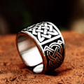 Miniatyrbilde 3 av 3: Ring - Norse Mythology - Ring with The star of Lada #9