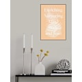 Pikkukuva 1 / 2: Peach Text Poster MultiColor 21x30 cm