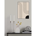 Miniatyrbild 1 av 2: Black Minimal Line Art MultiColor 21x30 cm
