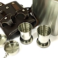 Pikkukuva 4 / 5: Hip-flask-set - fickplunta - 530 ml / 18 oz - Brown