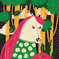 Miniatyrbillede 1 af 2: Hest-Animal Trilogy MultiColor 30x40 cm