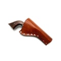 Miniatyrbillede 2 af 3: JJ Custom Works - Colt .45 Peacemaker Holster - Right - 4.75" - LightBrown - Plain - Nickel Studs Right side - 4,75"