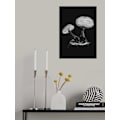 Pikkukuva 1 / 2: Vintage Violet Webcap Mushroom Dark Bw MultiColor 70x100 cm